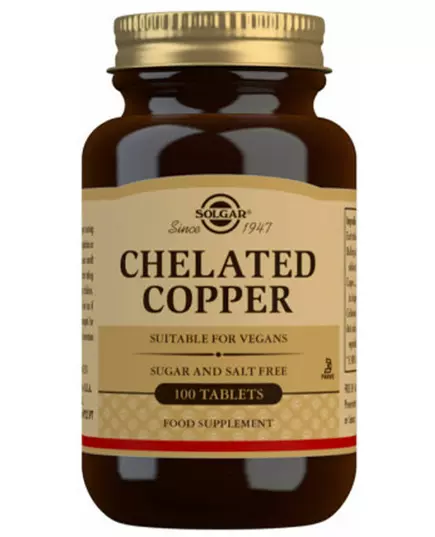 Solgar Chelated Copper 100 tabs.