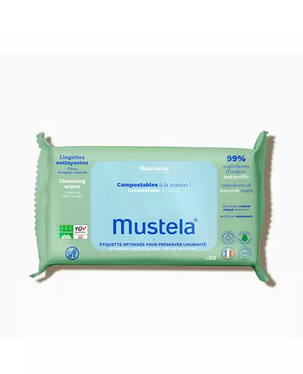 Bio Mustela biologisk nedbrytbare renseservietter 60 stk